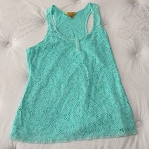 Aqua Lace Tank Top